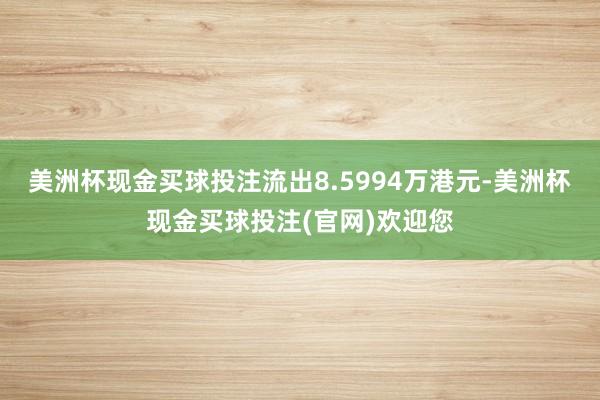 美洲杯现金买球投注流出8.5994万港元-美洲杯现金买球投注(官网)欢迎您