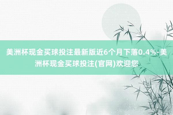 美洲杯现金买球投注最新版近6个月下落0.4%-美洲杯现金买球投注(官网)欢迎您